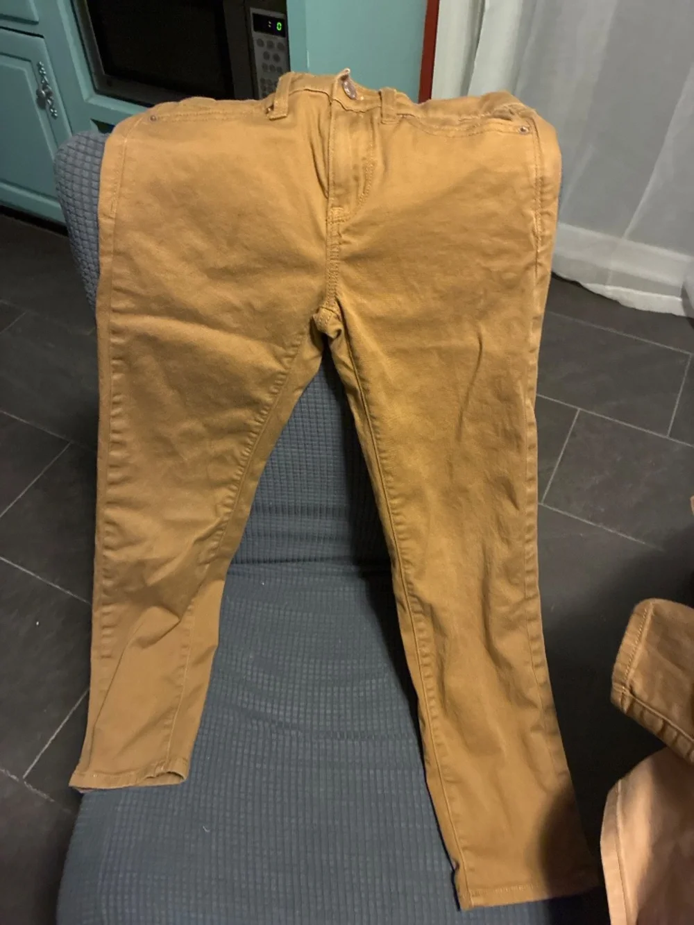 4 pairs tan pants /old navy boys / cat and jackpants size 10